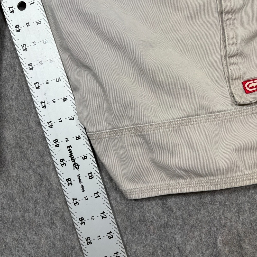 ecko unltd Cargo Shorts Men's Size 40 Vintage Baggy Cream Tan Outdoor Travel Y2K - Picture 7 of 9